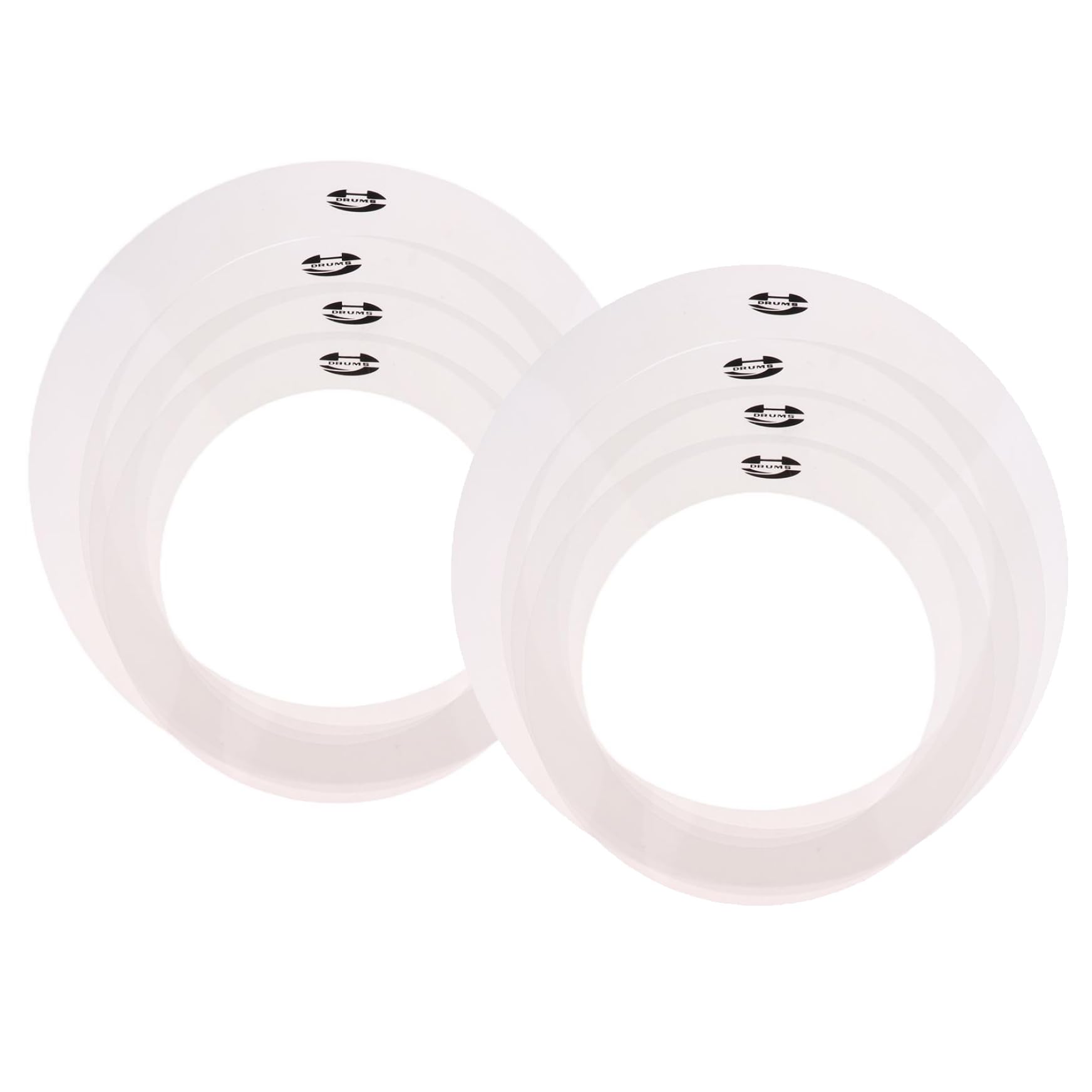 HoveeLuty 8Pcs Drum Dampening Rings, Silence PET Drum Mufflers, Tone Control Rings, Damper for Musical Percussion Instrument Accessory, 10" 12" 14" 14" & 12" 13" " 16" Mufflers