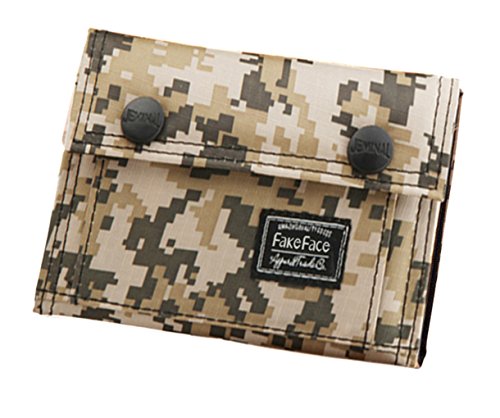 Heavy-Duty Casual Canvas Trifold Digital Camo Commando Wallet Card Holder Organizer