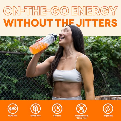 Image of EBOOST Super Powder Drink Mix - Orange 0.2 oz 20 Pack Hydration Energizer Electrolytes Powder - 13 Vitamins & Minerals - 110 mg Caffeine - 0 Added Sugar - No Artificial Flavors or Sweeteners