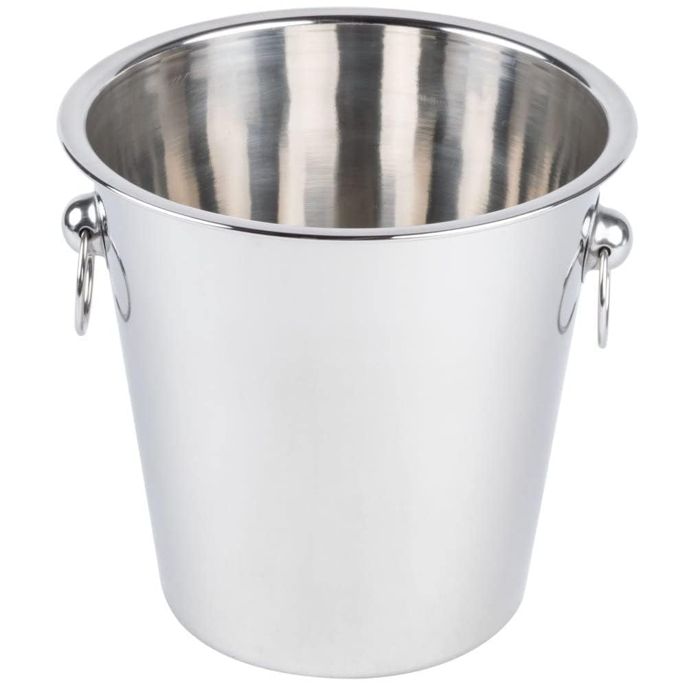 Stainless Steel Wine Ice Bucket | 2.5 Litre | Steel Ice Bucket with Lid/Handle | Steel Champagne,Beer Bucket | Bar Accessories-image-23