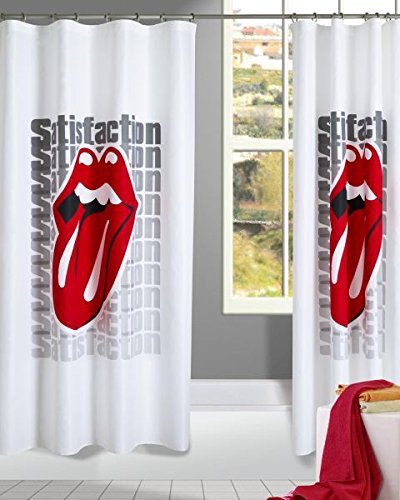 CARDENAL - Cortina anillas baño labios rojo