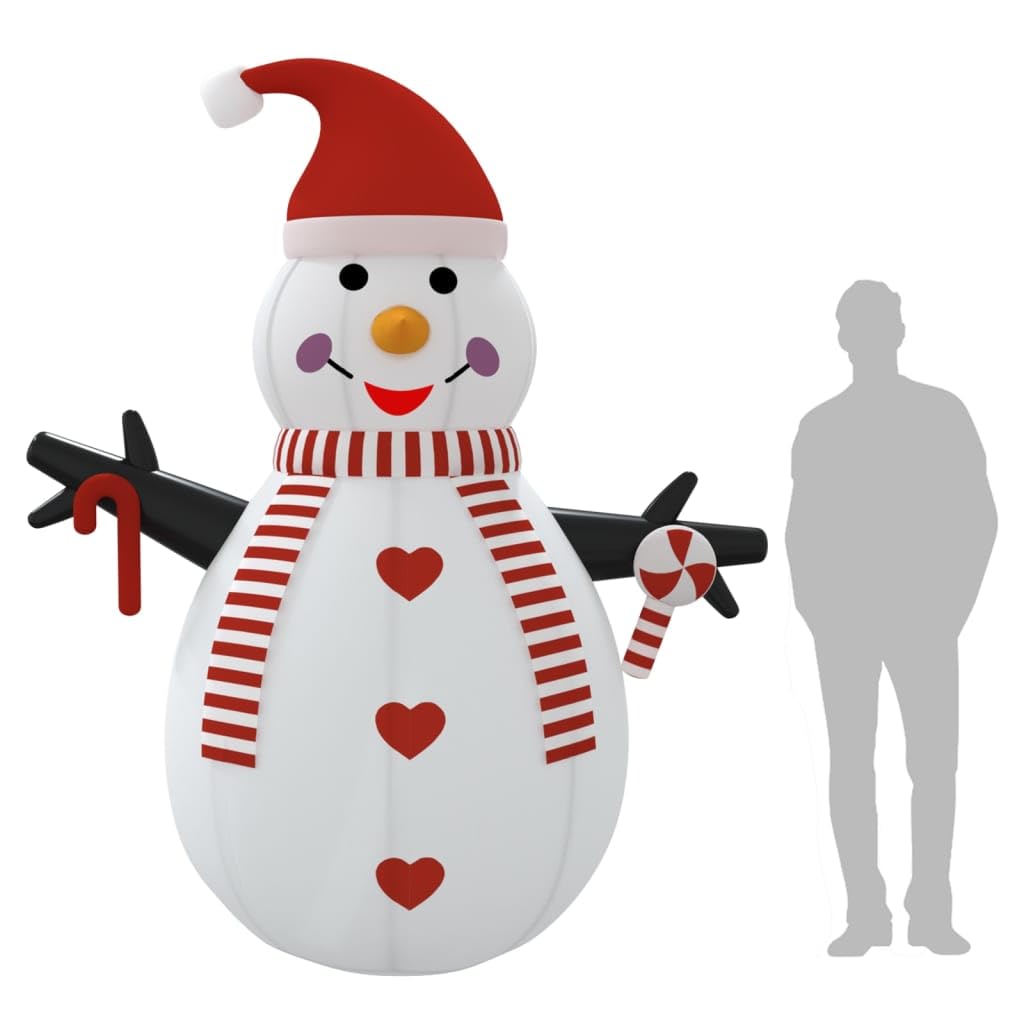vidaXL Muñeco de Nieve Hinchable con LED 250 cm