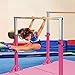 Costzon Double Horizontal Bars, Junior Gymnastic Training Parallel Bars w/ 11-Level 38-55