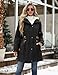 HEEKPEK Women's Winter Coats Thicken Soft Fleece Lined Parka Jacket Hooded Warm Coat Outerwear with Pockets Overcoat Snow (Black,X-Large)