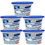 ANSIO Dehumidifier Disposable Pack of 5 Room Moisture Absorber Condensation Remover De Humidifiers for Damp, Mould in Home, Bathroom, Window, House, Kitchen, Wardrobe, Bedroom Interior Moisture Traps