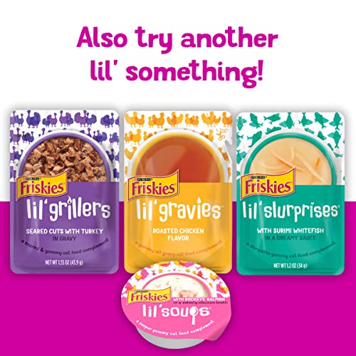 Friskies Purina Pureed Cat Food Topper,Lil’ Shakes with Scrumptious Salmon Lickable Cat Treats - 1.55 oz. Pouches,(Pack of 32) - image 8