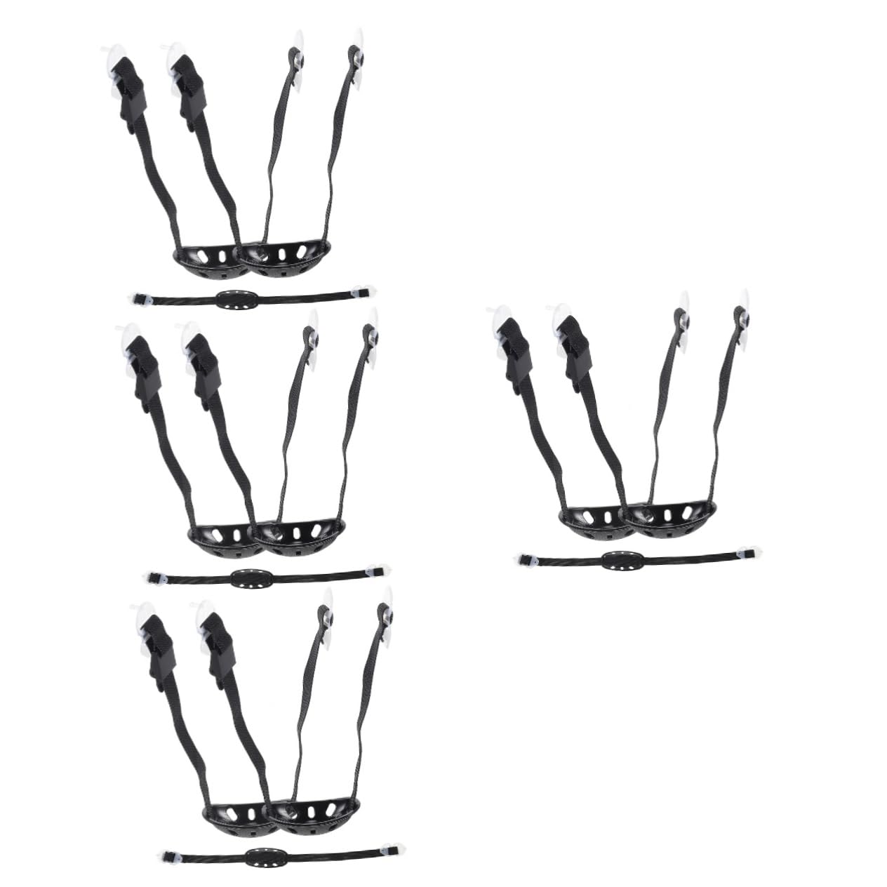 TOYANDONA 4 Set Sottogola Del Casco Sottogola Per Cappelli Cappello Duro Costruzione Di Elmetti Approvati Cinghia Del Casco Regolabile Bande Mento Poliestere Black 3 Pezzi * 4