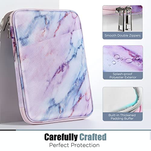 Image of TiMOVO 9-11 inch Tablet Sleeve Bag for iPad 11-inch A16 2025, iPad 10.9 inch /10.2 inch| Air 11 Inch /5th /4th Gen. 10.9 inch, Galaxy Tab A9+ /A11Plus 11 inch, Protective Bag with Pocket,Marble Purple & Blue