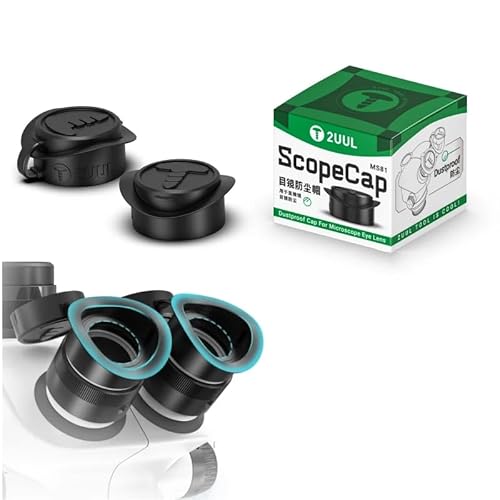 2PCS Microscope Eyepieces Dust Cover Dustproof Cap Protective Lens Cap Soft Material Relieve Eye Fatigue for 32-36mm Inner Diameter Stereo Microscopes Eyepieces Eyeshields,Black