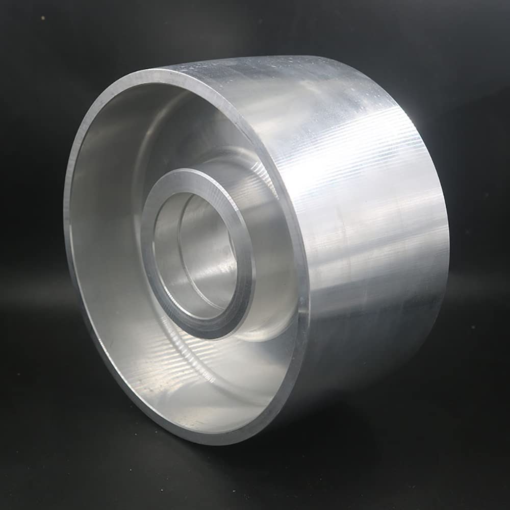 Toplionace Rueda de Contacto de Aluminio de 150x100x24mm, Rueda Activa para Máquina Lijadora de Banda Eléctrica con Máquina Afiladora DIY de 8x4mm