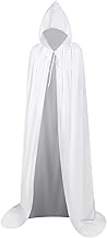 Myir JUN Hooded Cape Adult Child Unisex Cosplay Costume Halloween Party Wicca Vampire Cape (White, L)