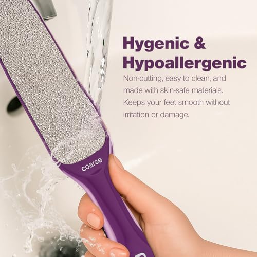 Image of Probelle Double Sided Multidirectional Nickel Foot File Callus Remover - Immediately Reduces calluses and Corns to Powder for Instant Results, Safe Tool (Purple)