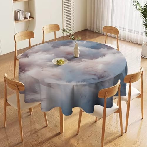 Nappe ronde anti-tache lavable de 152 cm pour protéger une table de cuisine avec élégance - 2