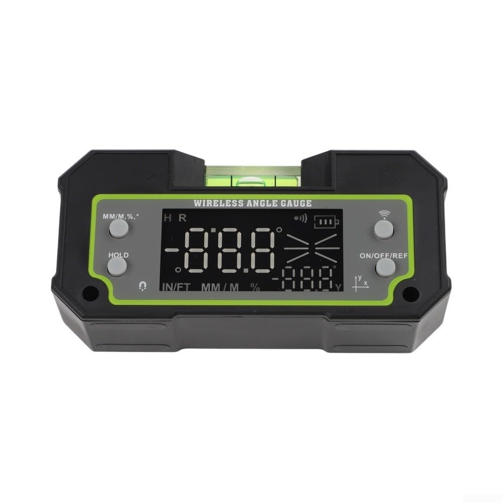 Medidor de ángulo digital con doble inclinómetro LCD base magnética para carpintería de 0 a 90 grados (DC170)