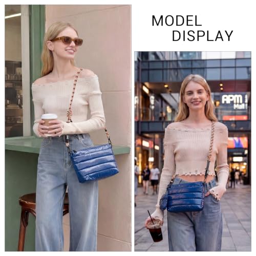 Image of ACUARIO Crossbody Bags for Women - Puffy Tote Bag Purse for Work, Travel, Shoulder Handbag with Small Wallet