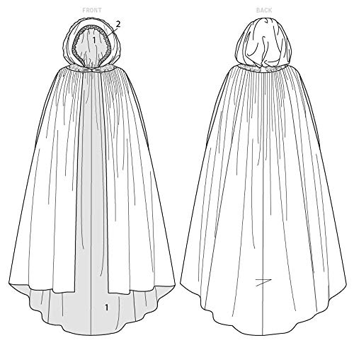 Mccall's Women's Lined Cape Costume Angela Clayton, Sizes 4-22 Sewing Pattern #TOP6