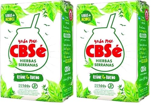 CBSÉ - Yerba Mate, Hierbas Serranas- 500g (Paquete de 2)