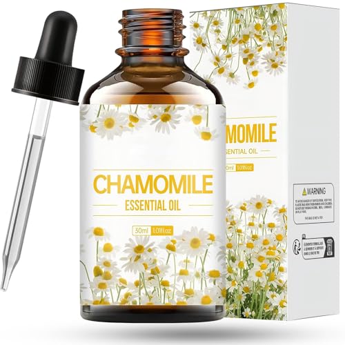 NURCIX Manzanilla Aceites esenciales Extracto vegetal aceite corporal Cuidado facial adecuado para el cabello, Fragrancia, baño, hermoso regalo(1.01Fl Oz)