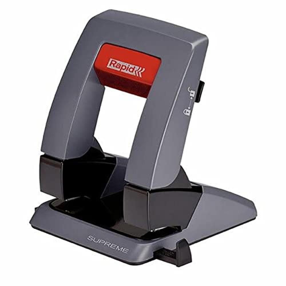 Rapid24127301 Supreme Press Less SP30 Hole Punch, Guide Bar with Format Markings, Graphite, 30 Sheets