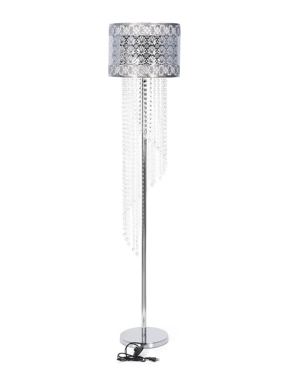 @home by Nilkamal Crystalia Floor Lamp (Silver)