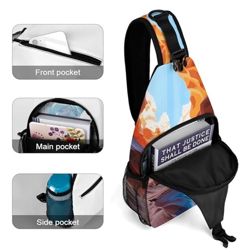 Bolso cruzado deportivo casual para viajes y senderismo miniatura 4