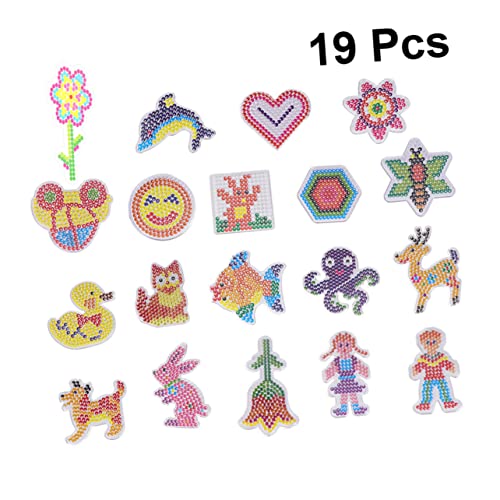 Toyvian 38 Peças pegboard de miçangas brinquedo criança brinquedo animais pegboards de contas de fus