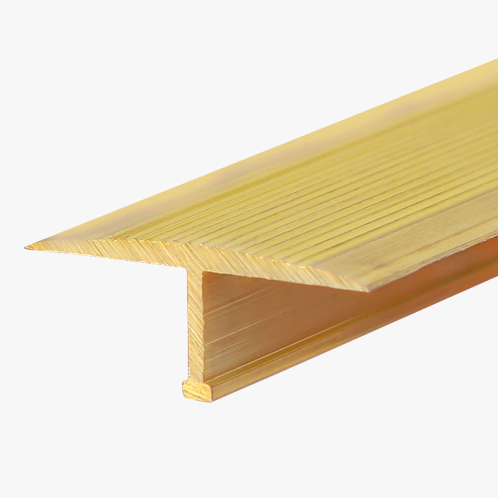 Remys One Color Gap Connecting Gap Covering Joining Strips,Transition Strip Ultra Narrow Pure Brass Transition Strips, Reducer Threshold Seam Binder, Flat Door Threshold(27Mm)