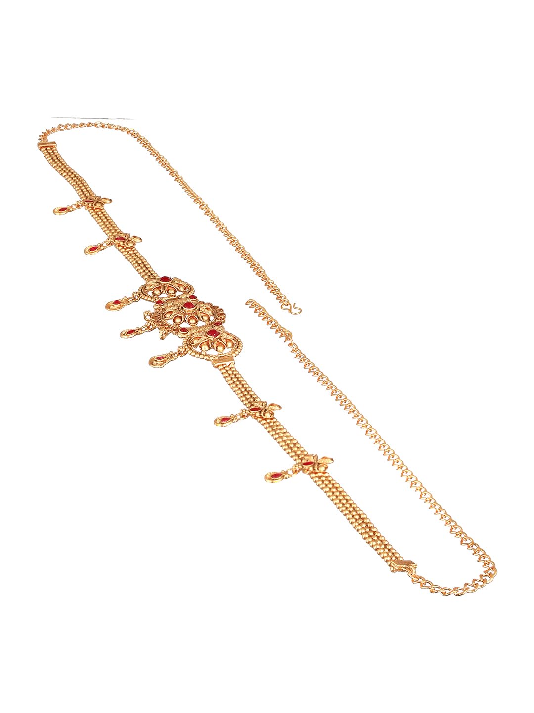 saraf rs jewellery Red Kundan Studded Waistband Kamarbandh-picture-14