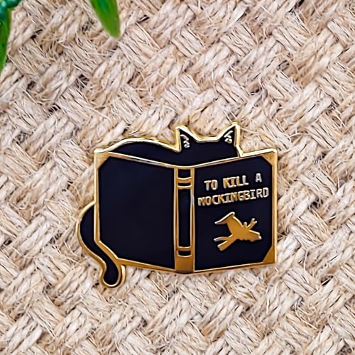 Image of To Kill A Mockingbird Pin - Culture Series | Premium Enamel Pin - Statement Lapel Pin - Plated Badge for Clothing, Bags, Hats, Jackets, and Lanyards