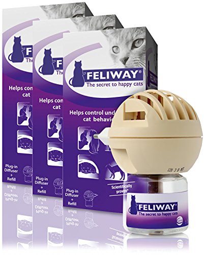 FELIWAY 3 Pack Classic Starter Kit for Cats (Diffuser and 144 ml Vial)