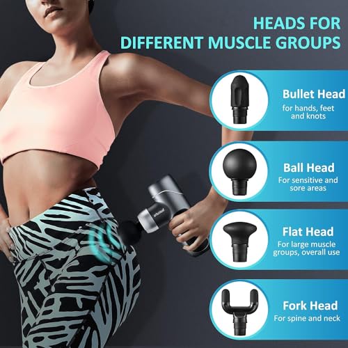 arboleaf Mini Massage Gun Deep Tissue, Muscle Massager for Back Pain Relief, Small Massage Gun Travel Massager Handheld, Quiet Percussion Massager Portable, Whole Body- FSA and HSA Eligible - Thumbnail 4