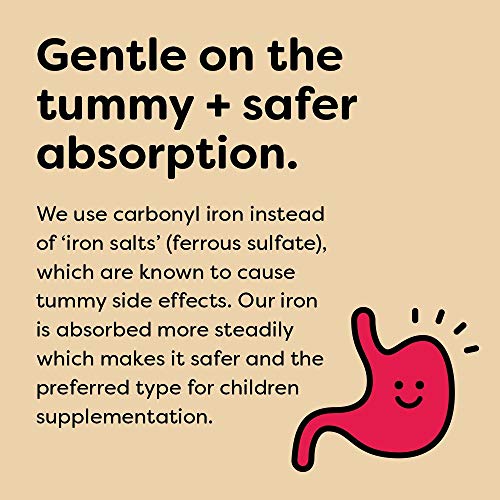 Renzo's Iron Supplements For Kids, Dissolvable Vegan Iron Supplement For Children, Sugar Free Iron Supplements For Kids, Oh-Oh-Oh Orange Flavor, 90 Melty Tabs #TOP6