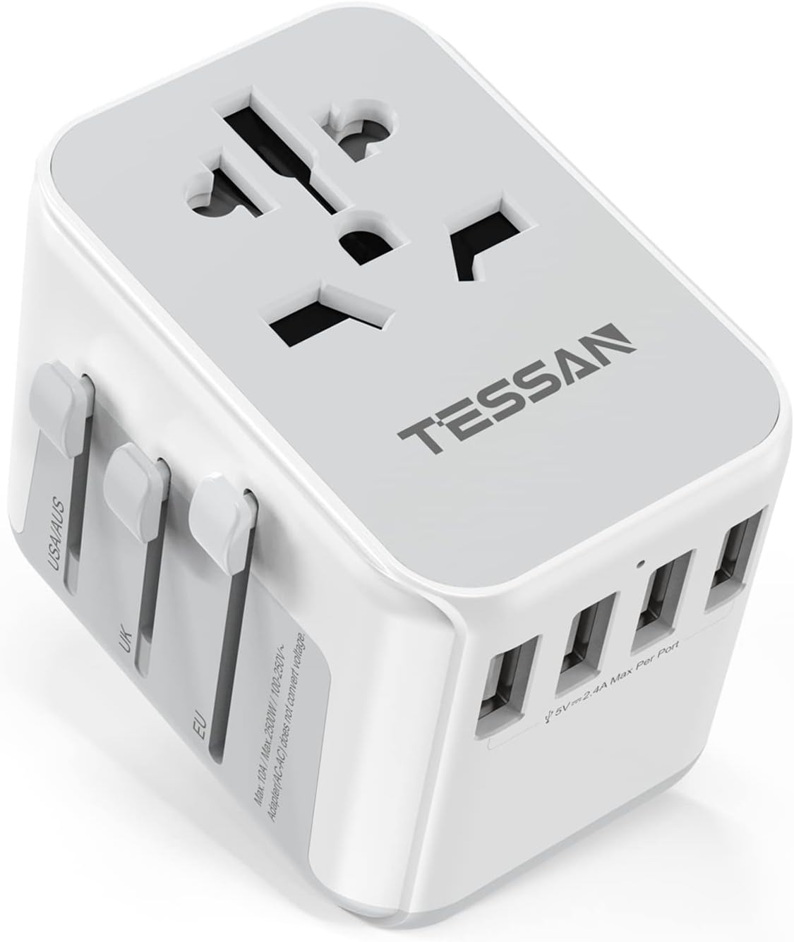 Adaptateur De Voyage Universel Avec 4 Ports USB - Neuf Sous Emballage