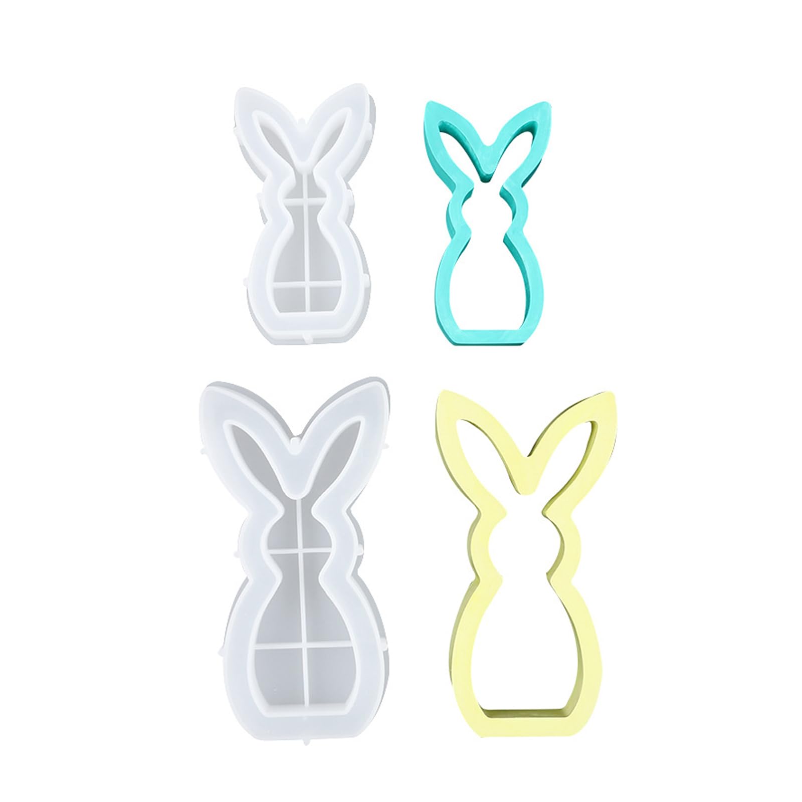 APGLSXY Silicone Easters Rabbits for Soap Chocolate Crafting Detailed Designs Holiday Crafting Rabbits Silicone