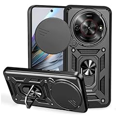 JDXHFF Cover Compatibile con ZTE Blade A75 5G / ZTE Nubia Focus 5G (6.6") Hard PC e Silicone TPU Custodia con Supporto Girevole a 360° Protezione Case Nero