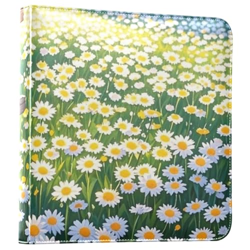Photo Album 4x6, 5x7,6x8,Artificial Leather Photo Albums with 20 Detachable Sheets Daisy Pattern for Family Wedding,Multi 15
