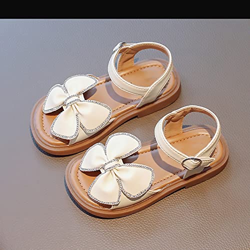 Toddler Kids Girl Open-toe Casual Sandal Low Heel Hook & Loop Ankle Strap Bow Soft Sole Party Dress Jelly Shoe3