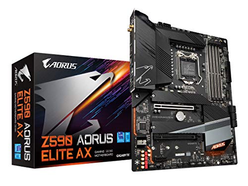 GIGABYTE Z590 AORUS ELITE AX (LGA 1200/ Intel Z590 ATX/ Triple M.2/ PCIe 4.0/ USB 3.2 Gen2X2 Type-C/ Intel WIFI 6/ 2.5GbE LAN/ Gaming Motherboard) #1