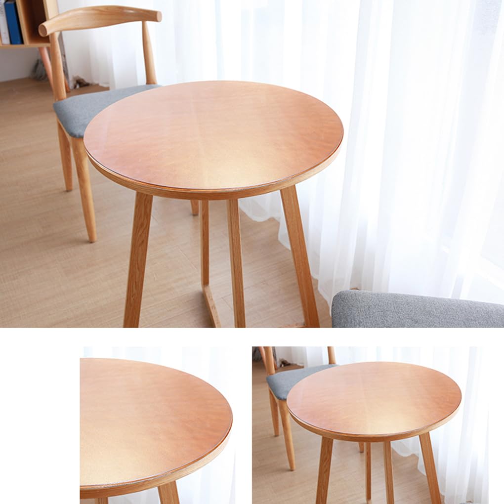 Pellicola trasparente da tavola rotonda, tovaglia facile da pulire e asciugabile, Protezione Lavabili Spessore 1.5mm protettiva tavola,Copertura Scrivania,Copri Impermeabile (Smerigliato,160cm)