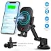 Produktbild QI Ladestation Auto Handyhalterung-15W/10W/7.5W Wireless Charger Auto PKW Lüftung Saugnapfshalter 2 in 1 Kfz Induktions Ladegerät, Infrarot Vollautomatisch für Huawei, Samsung, iPhone & QI-Gerät