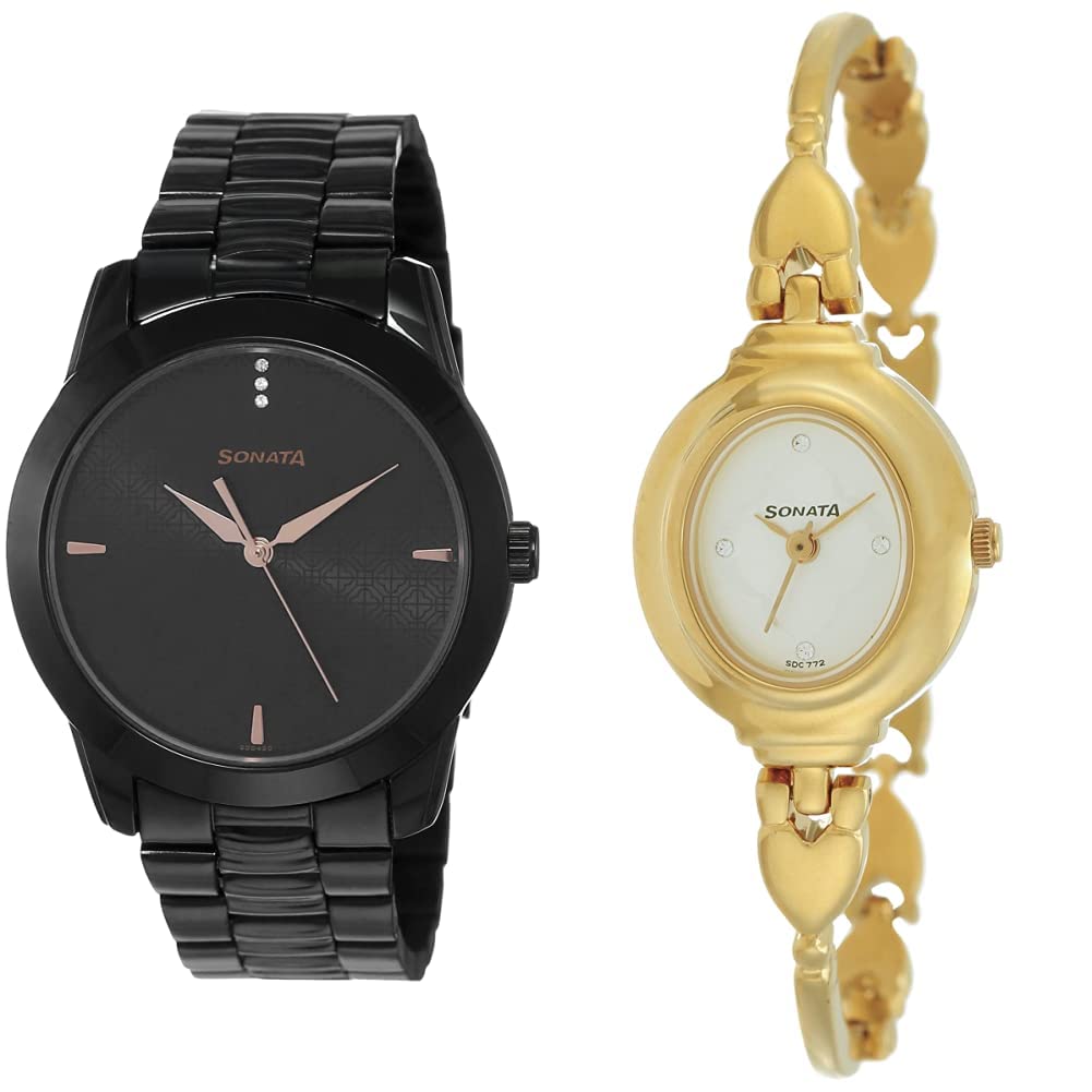 Sonata Stainless Steel Unisex Analog Black Dial Watch|Rakshabandhan Gifts (B07VPX52Y5) Amazon Price History, Amazon Price Tracker