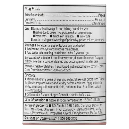 Image of LEADER Calamine Anti-Itch Lotion, Medicated External Analgesic Skin Protectant Lotion for Fast-Acting Itch Relief, Poison Ivy, Insect Bites, Chicken Pox (1, Pink)