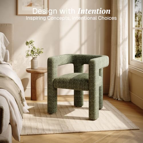 Image of BELLEZE Set of 4 Lisbon Upholstered Dining Chair - Green