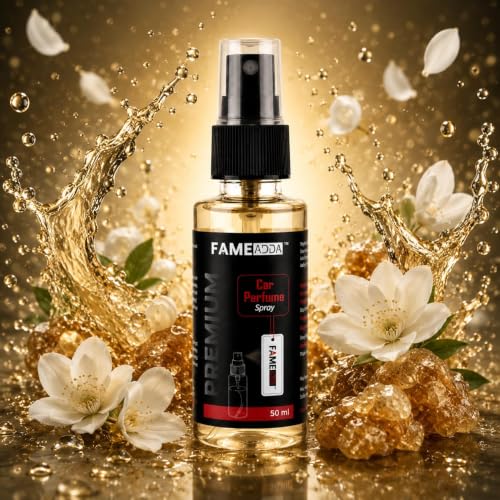 Image of 50 ML Musk Premium Car Perfume Luxury Spray with Hanging Card /Travel Friendly Car Air Fresheners 350+ Sprays /Car Accessories Interior /Eliminates Bad Odour for Car, Office & Home