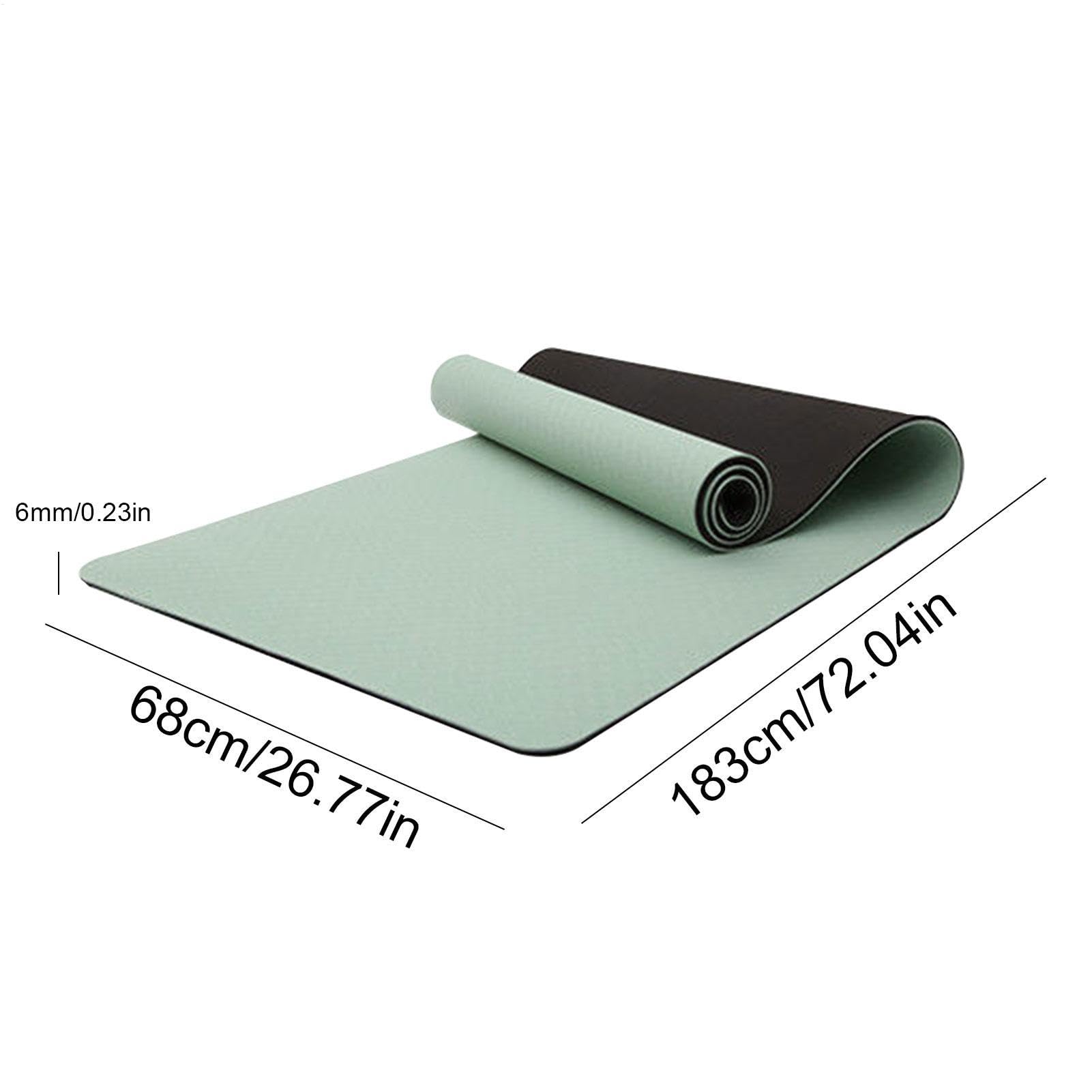 Tappetino Yoga - Tappetino da Allenamento Spesso, Tappetino Antiscivolo Fitness Pilates | Tappetino da Palestra ad Alta Densità 6/8 mm con Cinturino Tappetino Yoga Riutilizzabile per Casa, Palestra