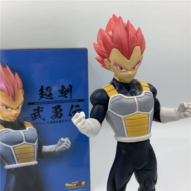 Miniatura 5 de Anime DBZ Figura Vegeta Red Super Saiyan Figura de acción de PVC DBZ Goku VS Broly Vegeta Modelo de lucha Juguete de 9 pulgadas