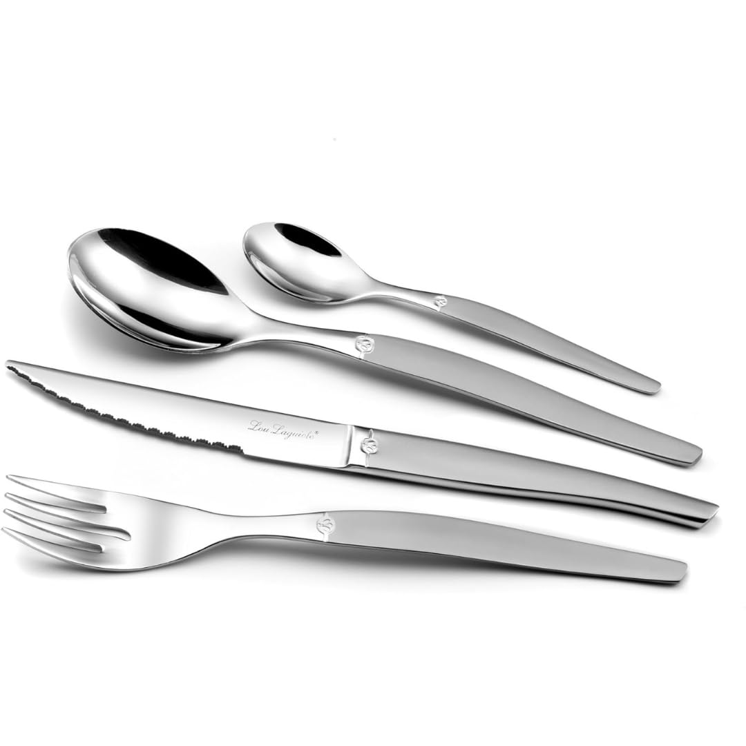 Amazon | Amefa シルバーウェアセット - 24点 サテン仕上げ 素朴