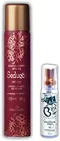 Kit de Cuidado Íntimo Feminino Sedução Irresistível - Desodorante Íntimo Feminino Aerosol com Proteção Diária/Perfume Íntimo Feminino com Aroma Floral + Aromatizador Bucal Extra Forte Contra Mau Hálito