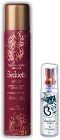 Kit de Cuidado Íntimo Feminino Sedução Irresistível - Desodorante Íntimo Feminino Aerosol com Proteção Diária/Perfume Íntimo Feminino com Aroma Floral + Aromatizador Bucal Extra Forte Contra Mau Hálito