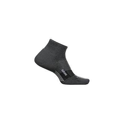 Feetures Merino 10 Cushion Quarter Crew Cut Socks Shoes Gray 1